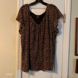 Animal print top.
